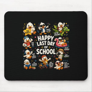 Happy Last Day Of School Cute Silly Goose Teacher Mouse Pad