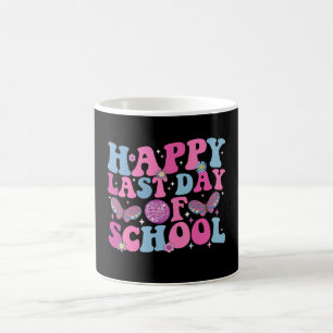 Happy Last Day Of School Disco Ball Groovy Retro Coffee Mug
