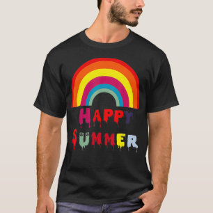 Happy Last Day of School for Teachers Rainbow Happ T-Shirt