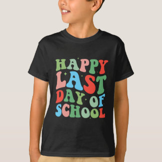Happy Last Day of School - Groovy Retro Student T-Shirt
