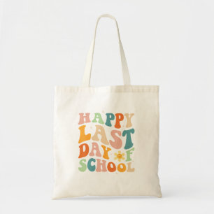 Happy Last Day Of School Groovy Teacher Student Gr Tote Bag