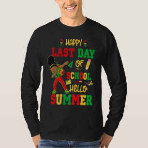 Happy Last Day Of School Hello Summer 2022 Melanin T-Shirt