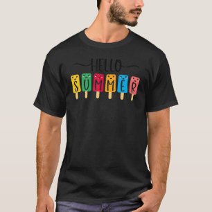 Happy Last Day Of School Hello Summer  Ice Cream   T-Shirt