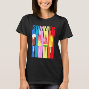 Happy Last Day Of School Hello Summer  Ice Cream   T-Shirt