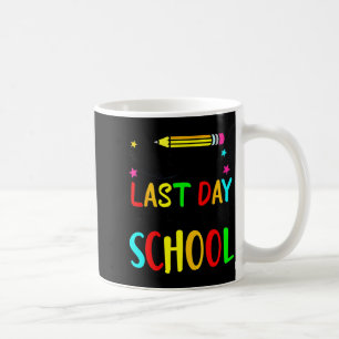Happy last day of school kids teacher student coffee mug