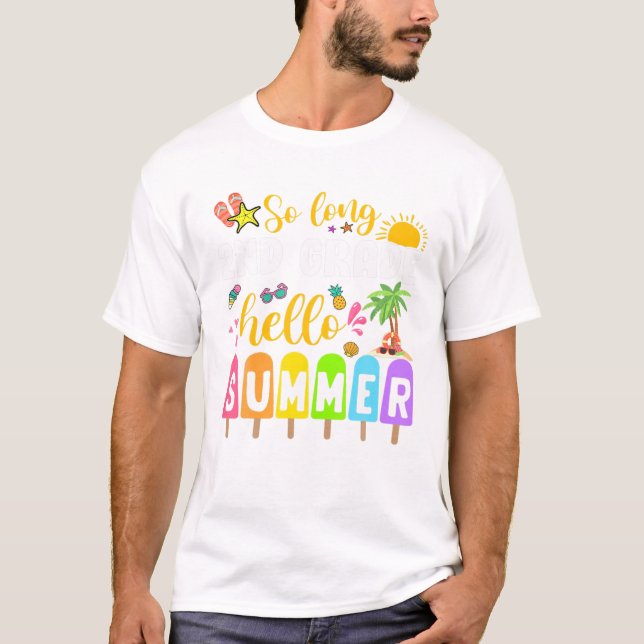 Happy Last Day Of School Leopard Rainbow Teacher L T-Shirt (Front)