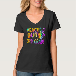 Happy Last Day Of School Peace Out 3rd Grade Tie D T-Shirt