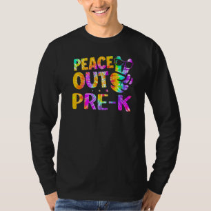 Happy Last Day Of School Peace Out Pre K Tie Dye   T-Shirt
