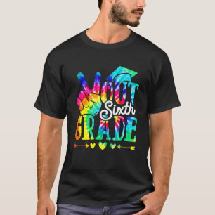 Happy Last Day Of School Peace Out Sixth Grade Tie T-Shirt