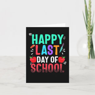 Happy Last Day Of School Teacher Appreciation Stud Card