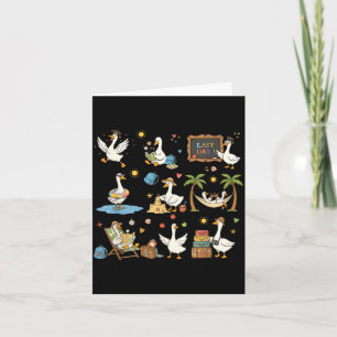 Happy last day of school teacher goose summer end card