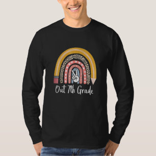Happy Last Day Of School Teacher Kidspeace Out 7th T-Shirt