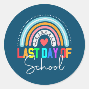 Happy Last Day Of School Teacher Student Classic Round Sticker