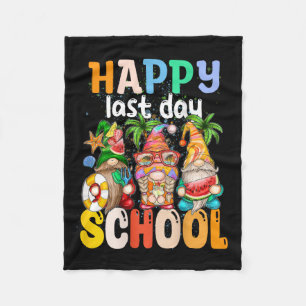 Happy Last Day Of School Teacher Student Graduatio Fleece Blanket