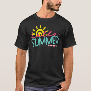 Happy Last Day Of School Teacher Student Hello Sum T-Shirt