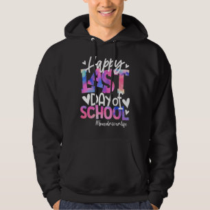 Happy Last Day Of School Tie Dye Bus Driver Life S Hoodie