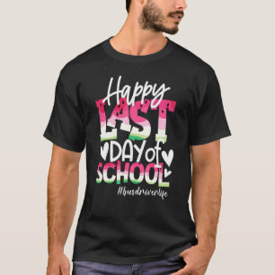 Happy Last Day Of School Tie Dye Bus Driver Life S T-Shirt