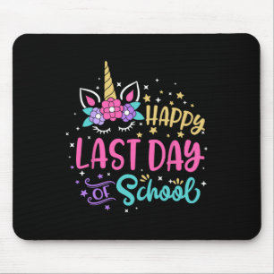 Happy Last Day Of School Unicorn Face Hello Summer Mouse Pad