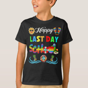 Happy Last Day School Bye School Hello Pool T-Shirt