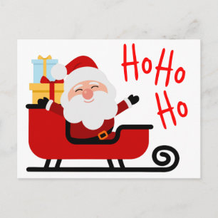 Happy Laughing Santa Christmas Postcard