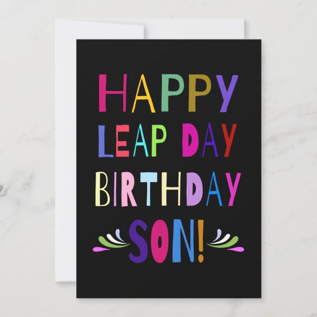 Happy Leap Day Birthday Son! | You Customise It (Front)