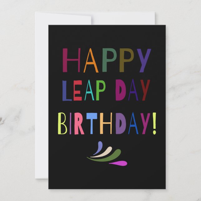 Happy Leap Day Birthday | You Customise Announcement (Front)