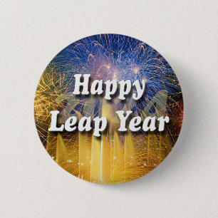 Happy Leap Year 2024 6 Cm Round Badge