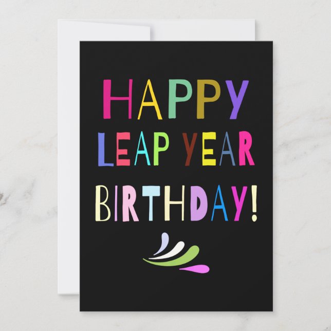 Happy Leap Year Birthday! | You Customise the Text (Front)