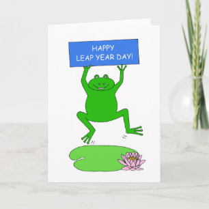 Happy Leap Year Day Carton Frog Card