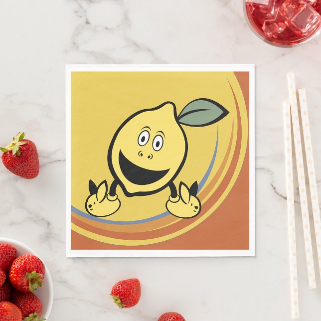 Happy Lemon Face Napkin (Creator Uploaded)