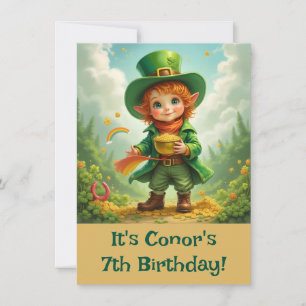Happy Leprechaun Child's St. Patrick's Day Invitation