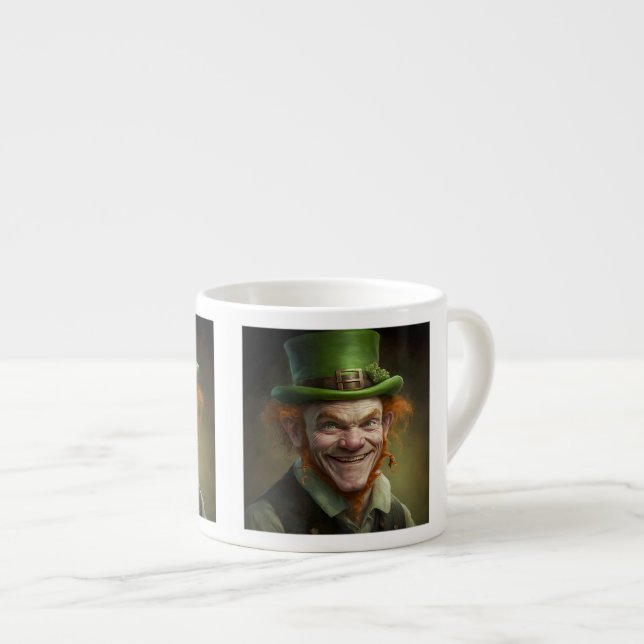 Happy Leprechaun Espresso Mug  (Front Right)