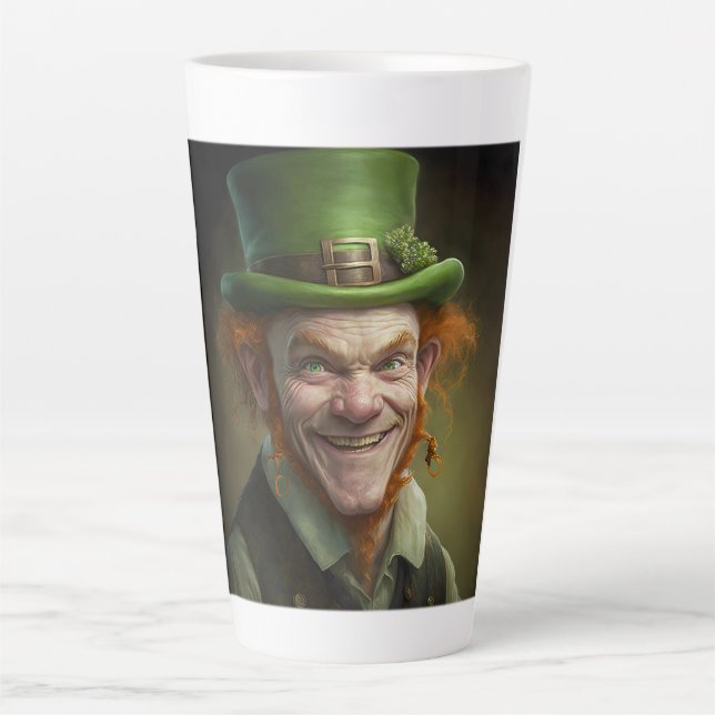 Happy Leprechaun Latte Mug  (Front)