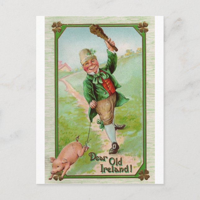 Happy Leprechaun Postcard (Front)