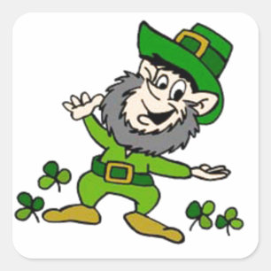 Happy Leprechaun Square Sticker