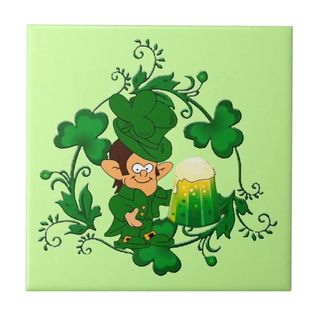 Happy Leprechaun Tile (Front)