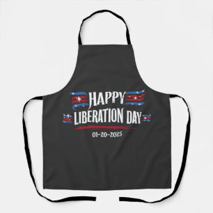 Happy Liberation Day 2025 Trump America Apron