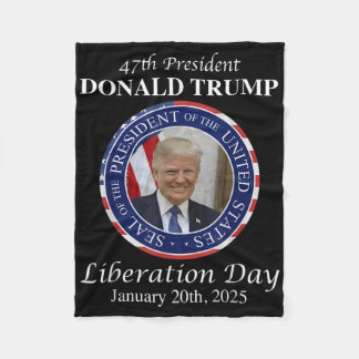 Happy Liberation Day Tee President Donald Trump Li Fleece Blanket