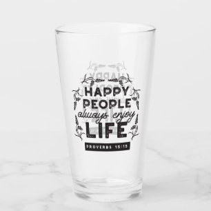 Happy Life with Faith – Proverbs 15:15 Art Glass
