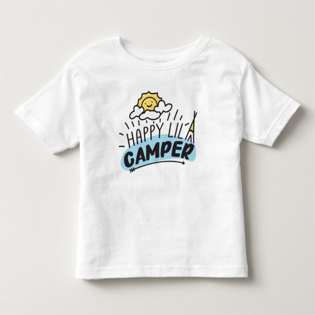 Happy Lil Camper Kid, Toddler & Baby T-Shirt (Front)