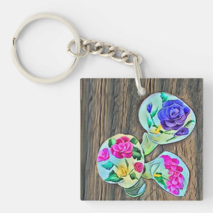 Happy Lilys  Key Ring