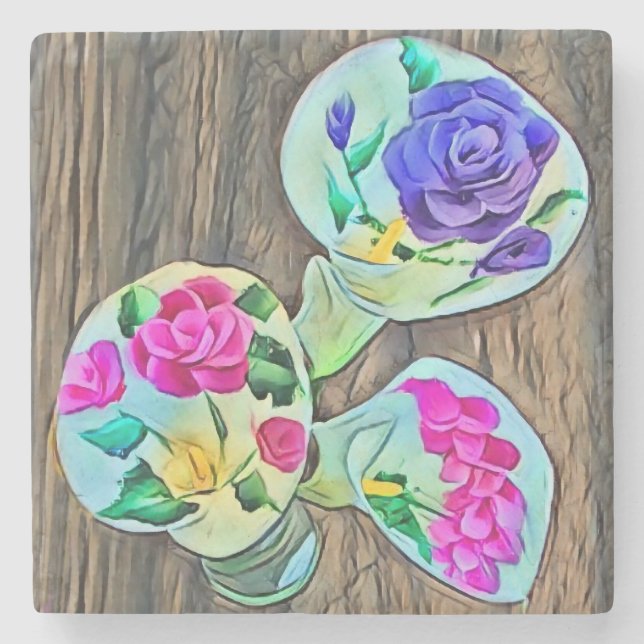 Happy Lilys Stone Coaster (Front)