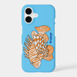 Happy lionfish cartoon illustration