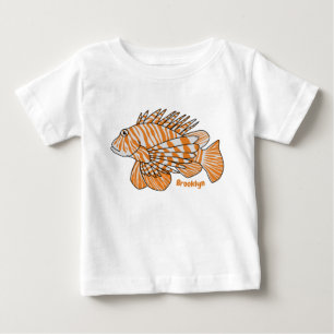 Happy lionfish cartoon illustration  baby T-Shirt