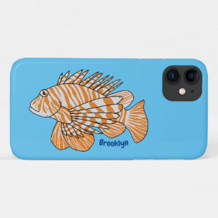Happy lionfish cartoon illustration Case-Mate iPhone case