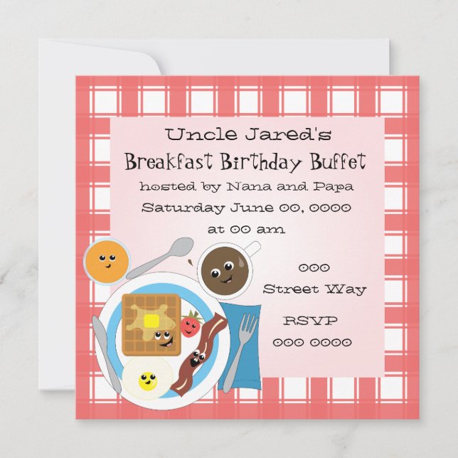 Happy Little Breakfast Invitation (Front)