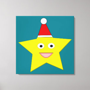 Happy Little Christmas Star Canvas Print