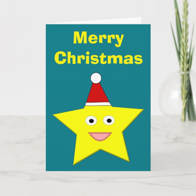 Happy Little Christmas Star Custom Card (Front)