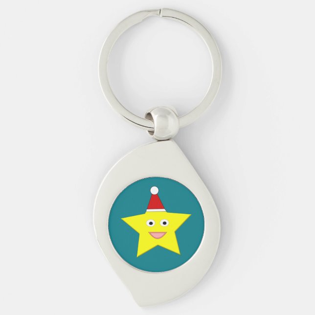 Happy Little Christmas Star Keychain (Front)