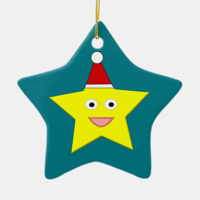 Happy Little Christmas Star Ornament (Front)